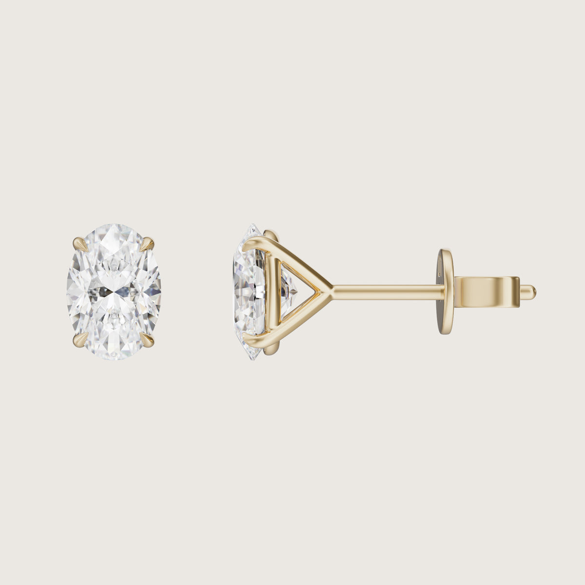 Oval Stud Earring main image 1