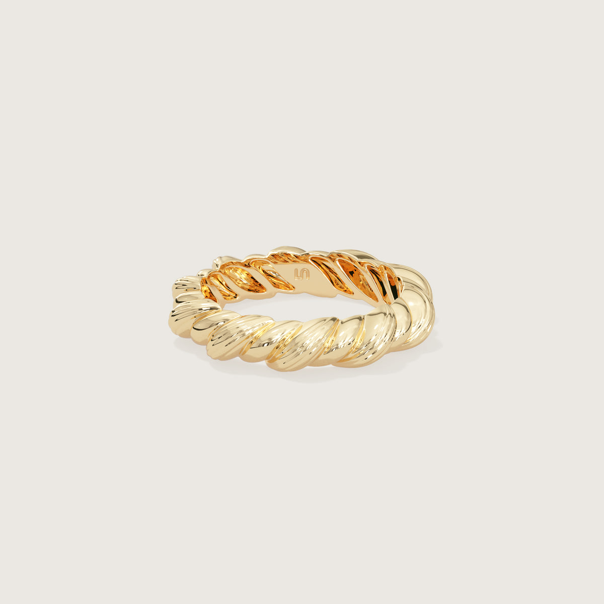 Yellow gold clearance coral ring