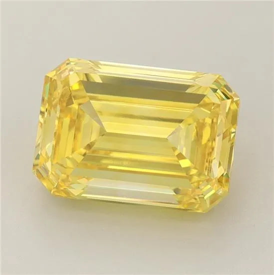 4.00ct Emerald Lab Grown Diamond (Colour Fancy Vivid Yellow, Clarity VS1, IGI Certified)