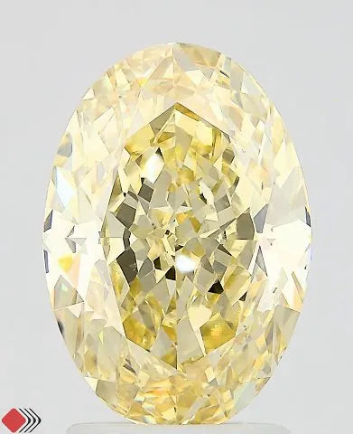 3.02ct Oval Lab Grown Diamond (Colour Fancy Intense Yellow, Clarity VVS2, IGI Certified)