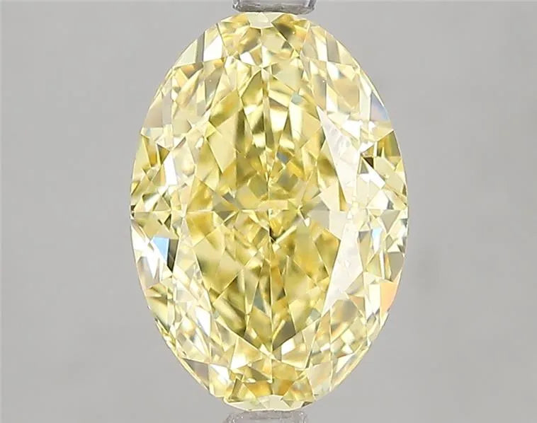 3.05ct Oval Lab Grown Diamond (Colour Fancy Intense Yellow, Clarity VVS2, IGI Certified)