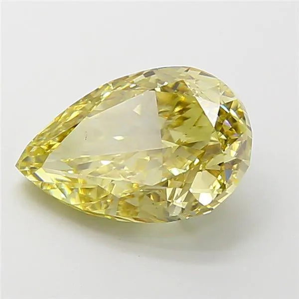 3.52ct Pear Lab Grown Diamond (Colour Fancy Yellow, Clarity VVS2, IGI Certified)