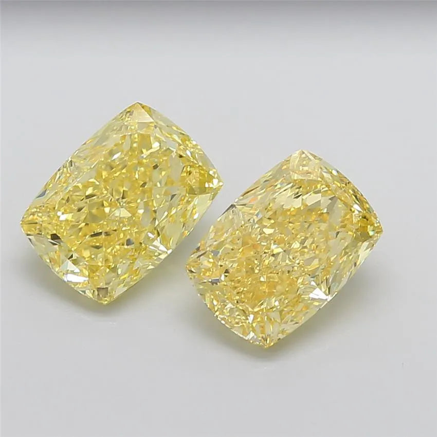 4.17ct Cushion modified Lab Grown Diamond (Colour Fancy Intense Yellow, Clarity VVS2, IGI Certified)