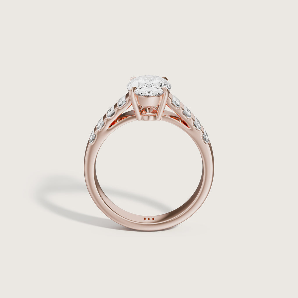 Lumi Oval Baguette Solitaire