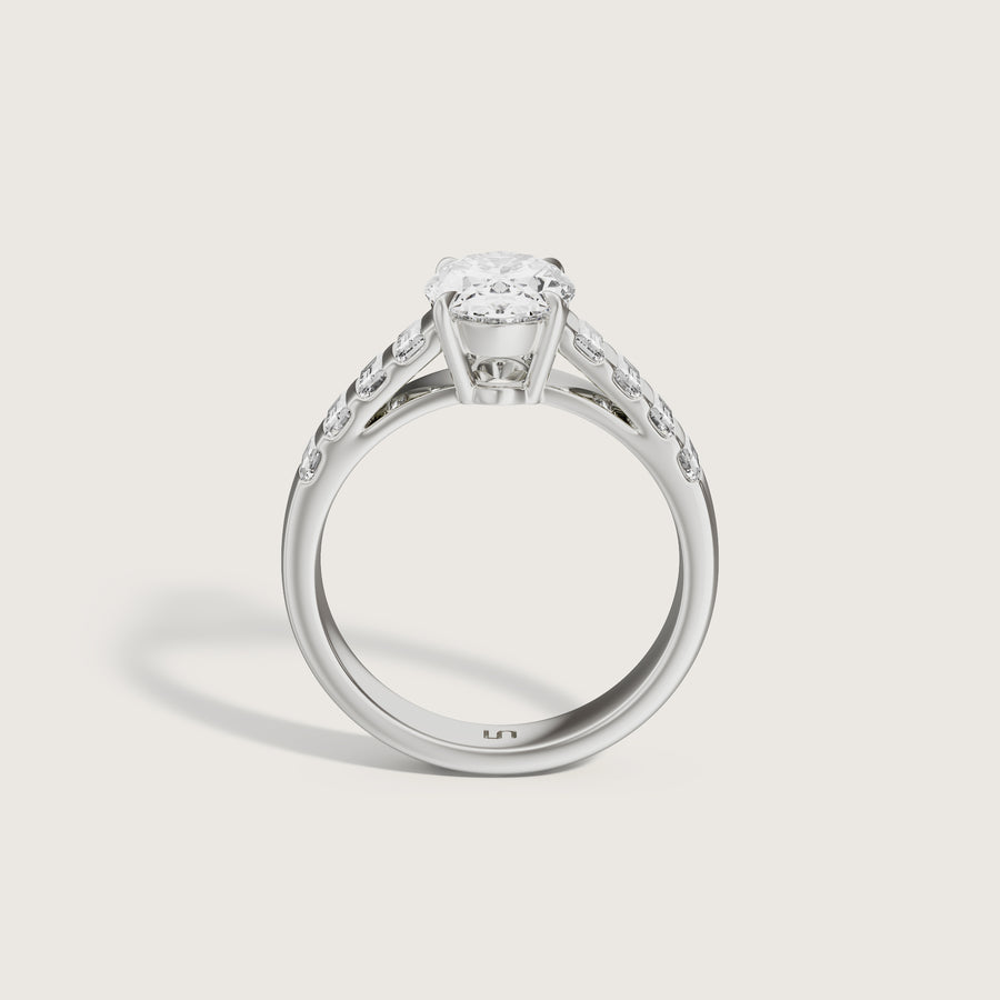 Lumi Baguette and Oval Diamond Ring