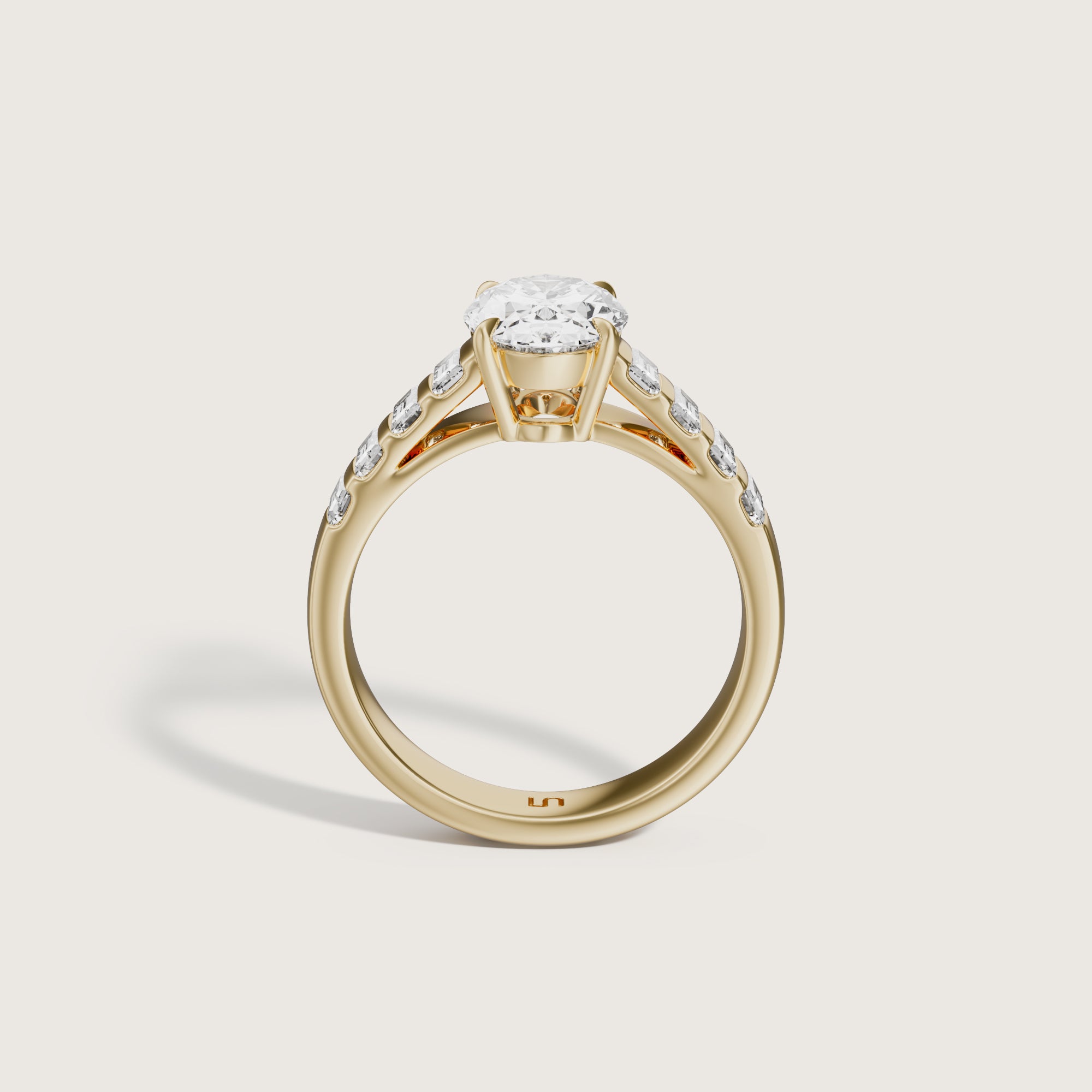 Lumi Oval Baguette Solitaire