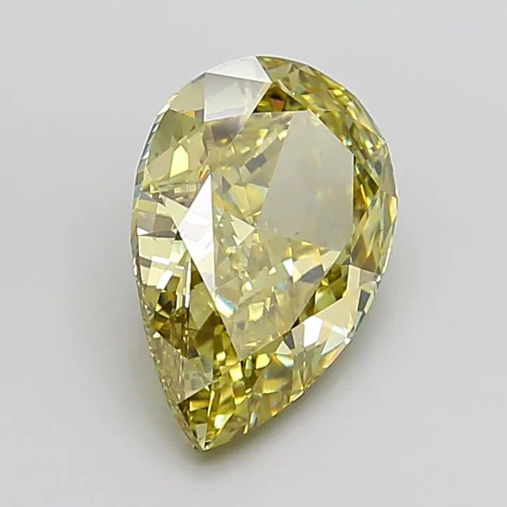 5.79ct Pear Lab Grown Diamond (Colour Fancy Intense Gray Yellow, Clarity VS1, Cut GD, IGI Certified)