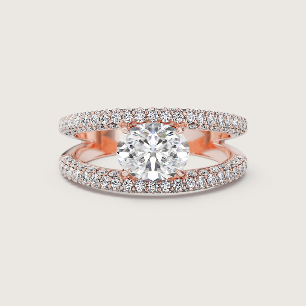 Ascot Oval and Double Diamond Band