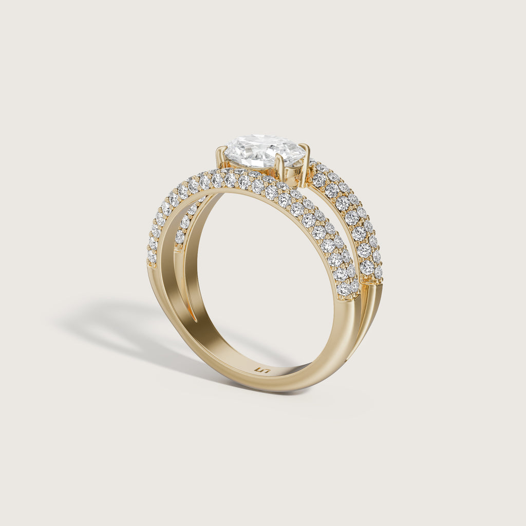 Ascot Oval and Double Diamond Band