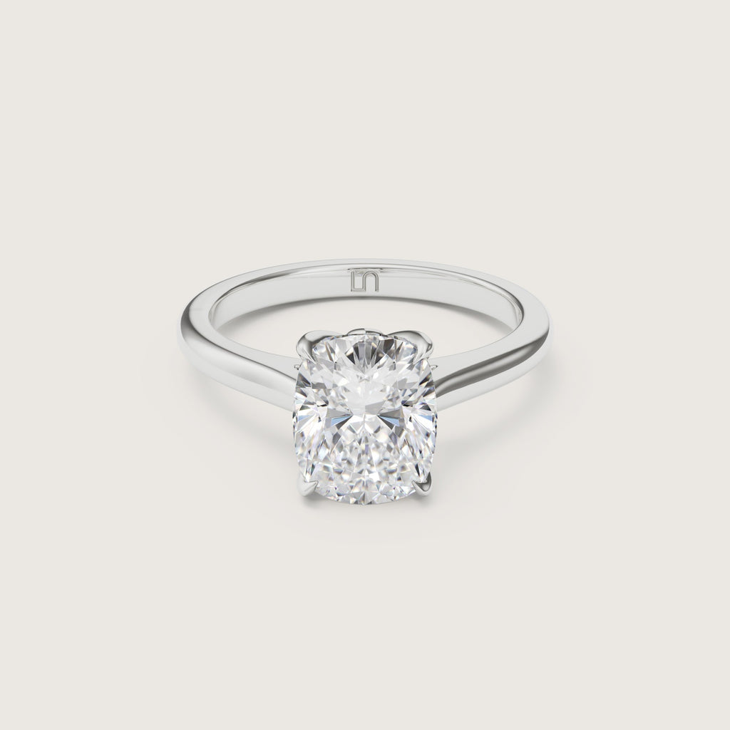 Bianca Cushion Solitaire - Hidden Halo