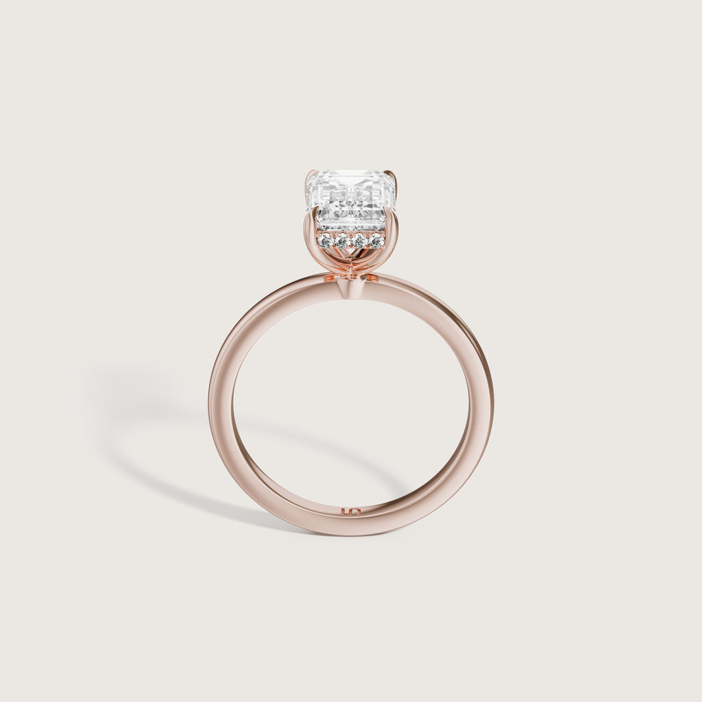 Bianca Emerald Solitaire - Hidden Halo