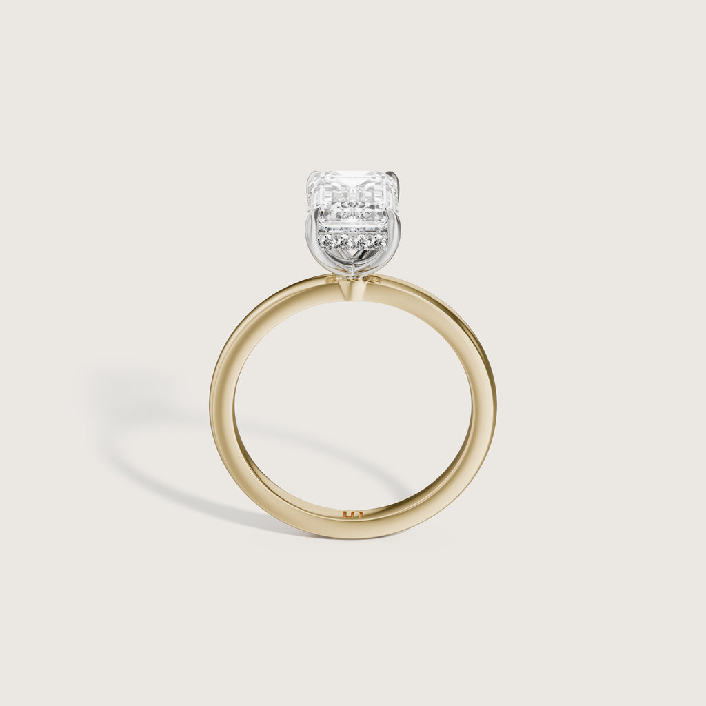Bianca Emerald Solitaire - Hidden Halo
