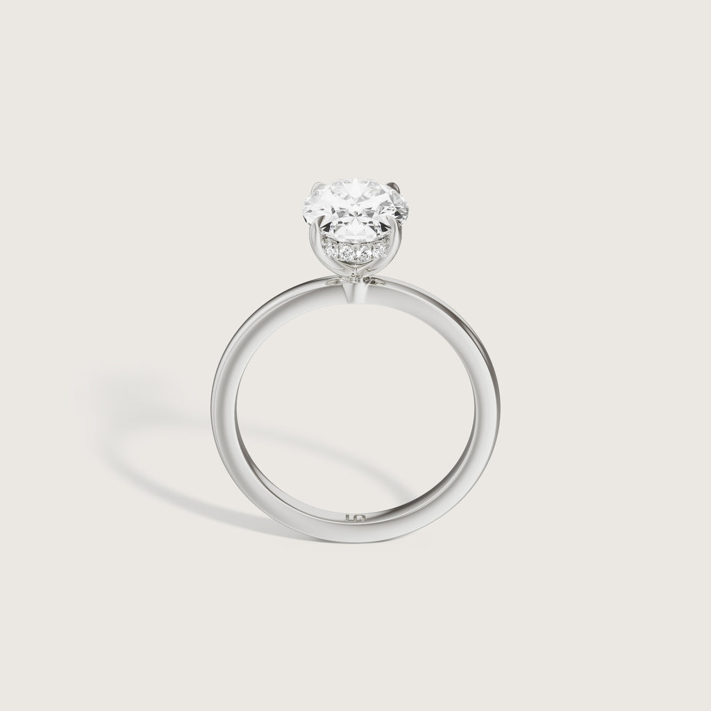 Bianca Oval Solitaire - Hidden Halo