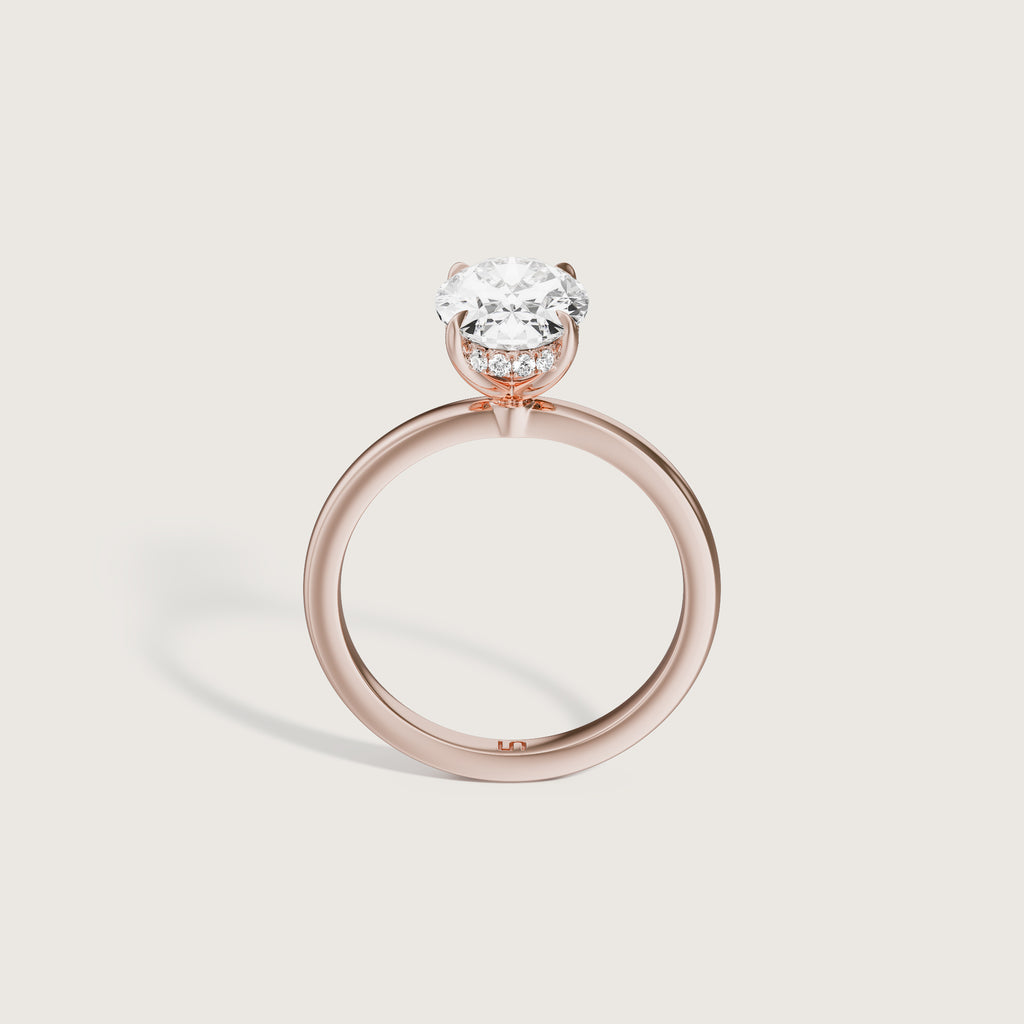 Bianca Oval Solitaire - Hidden Halo