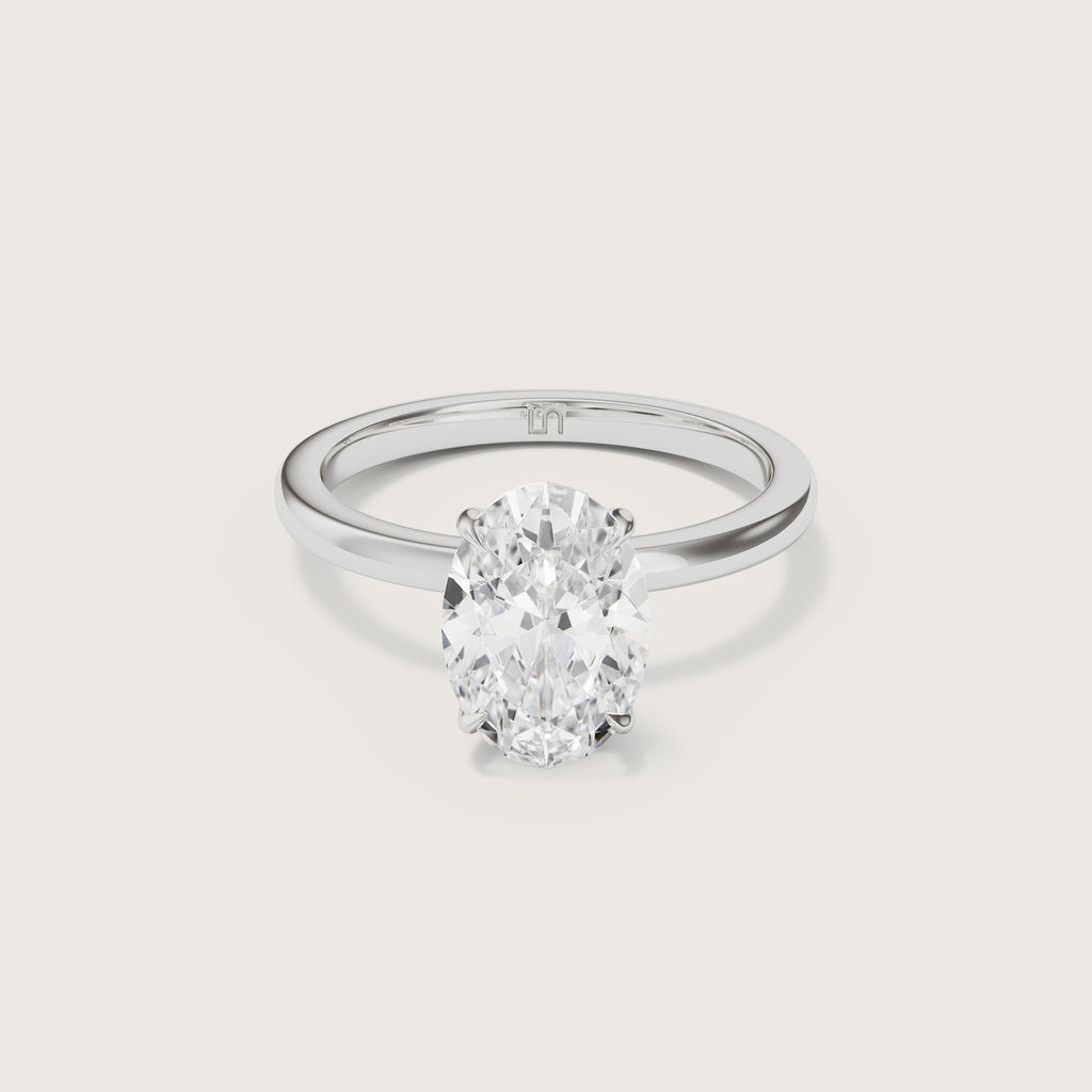 Bianca Oval Solitaire - Hidden Halo