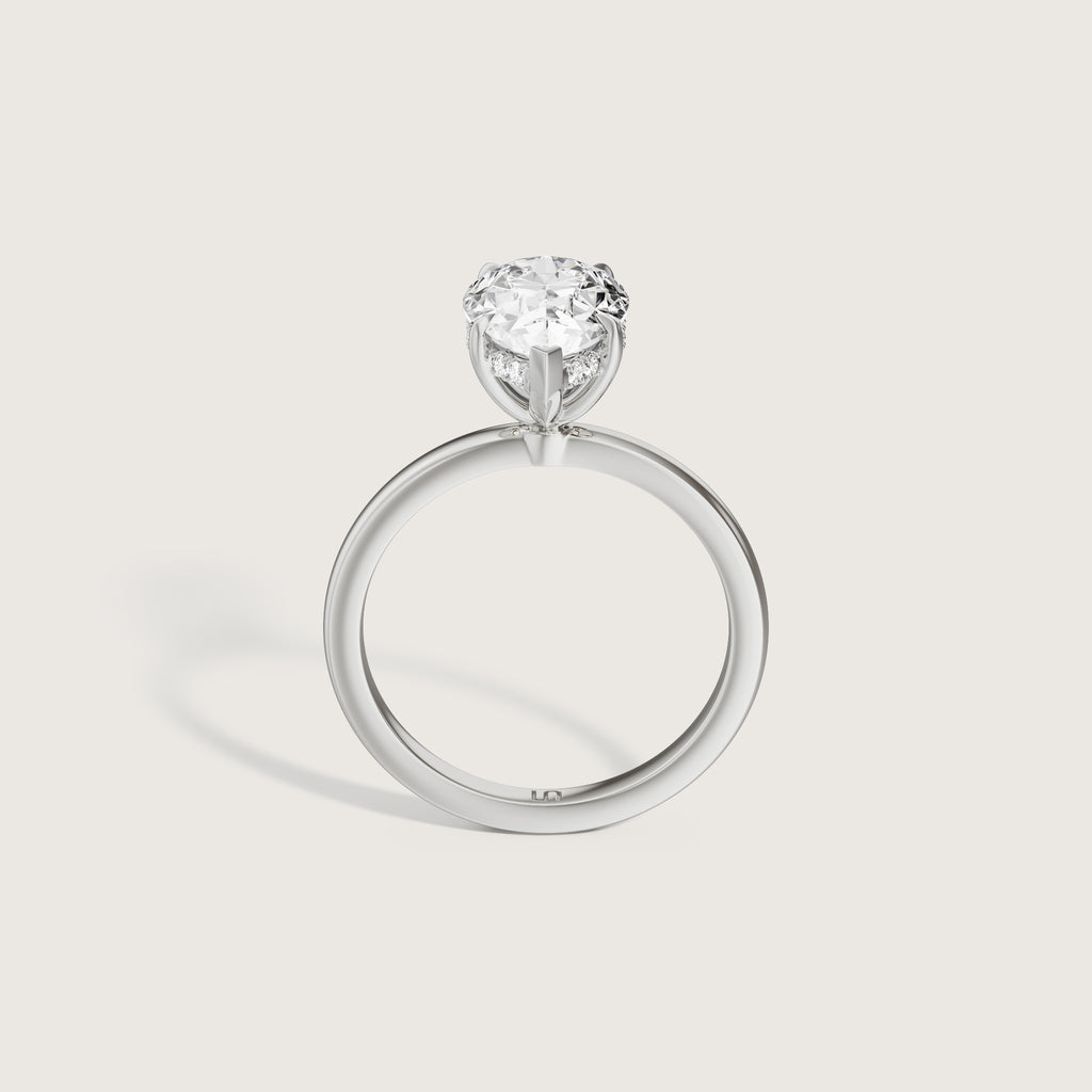 Bianca Pear Solitaire - Hidden Halo