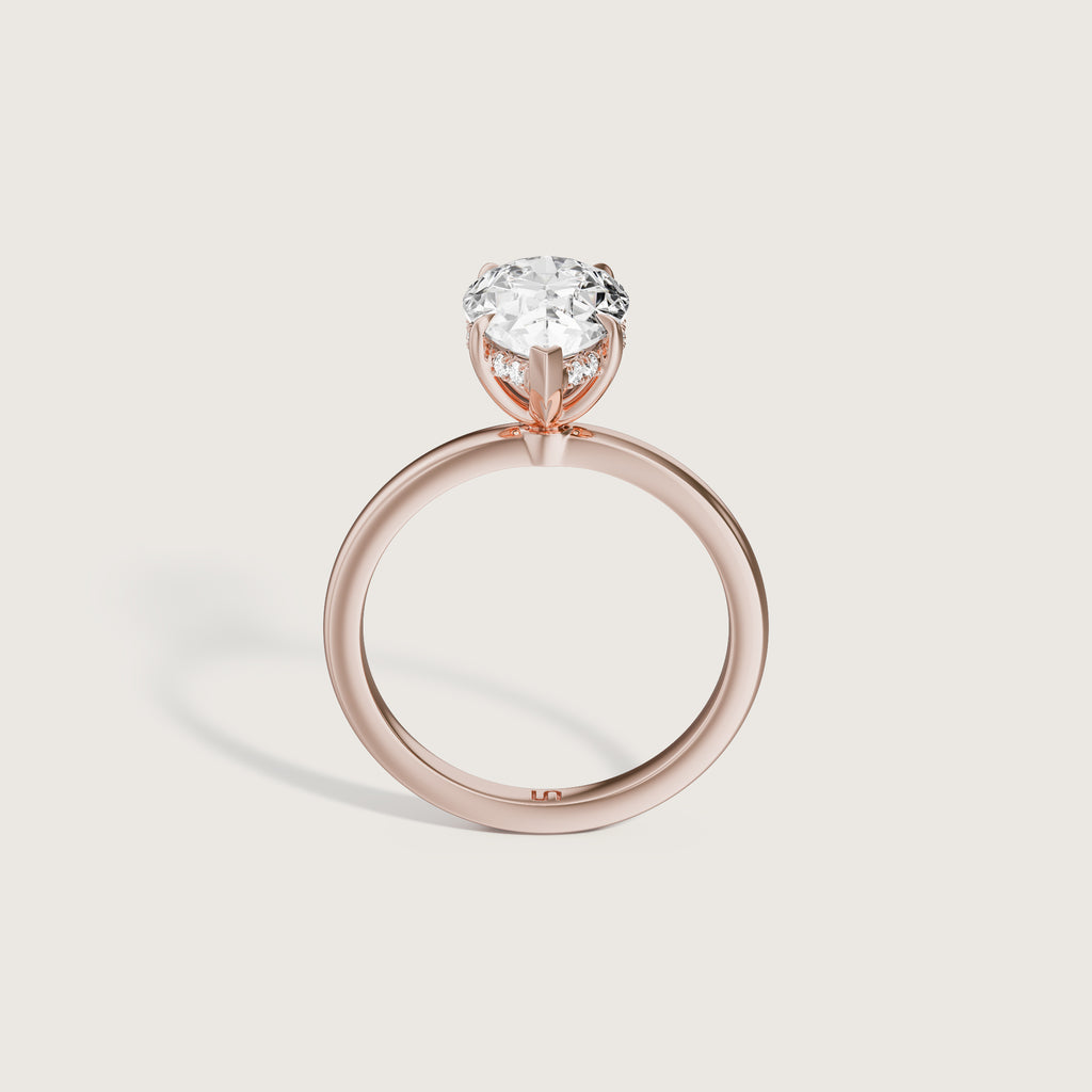 Bianca Pear Solitaire - Hidden Halo