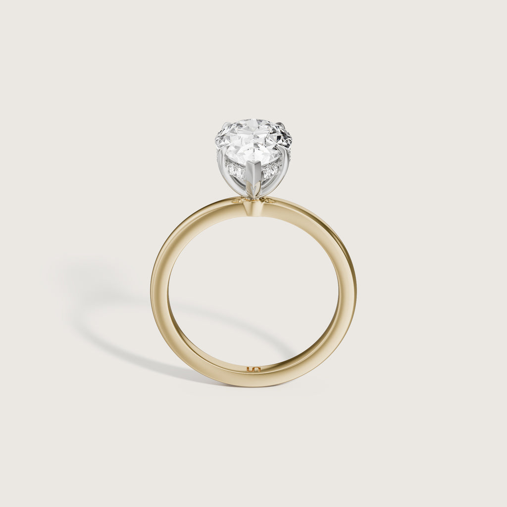 Bianca Pear Solitaire - Hidden Halo