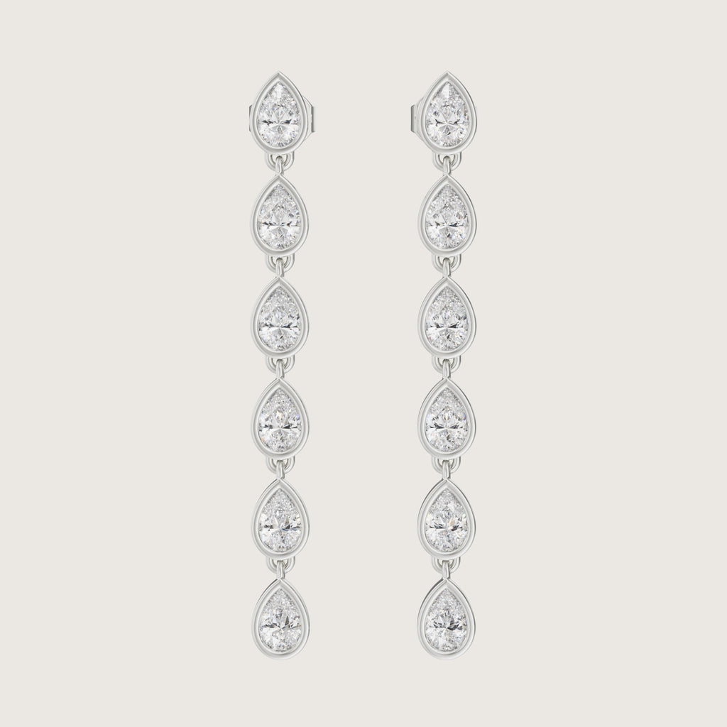 Cadre Drop Earrings Pear