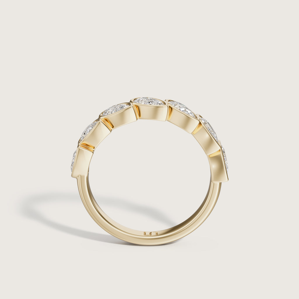 Cadre Pear Bezel Diamond Band