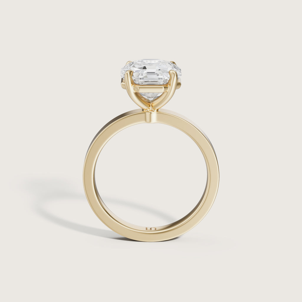 Cleo Flat Band Octagonal Solitaire