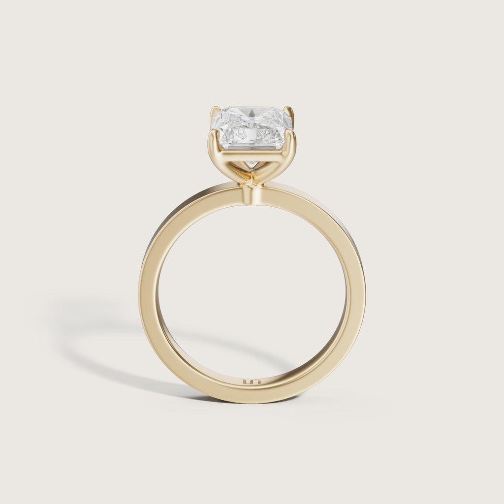 Cleo Flat Band Radiant Solitaire