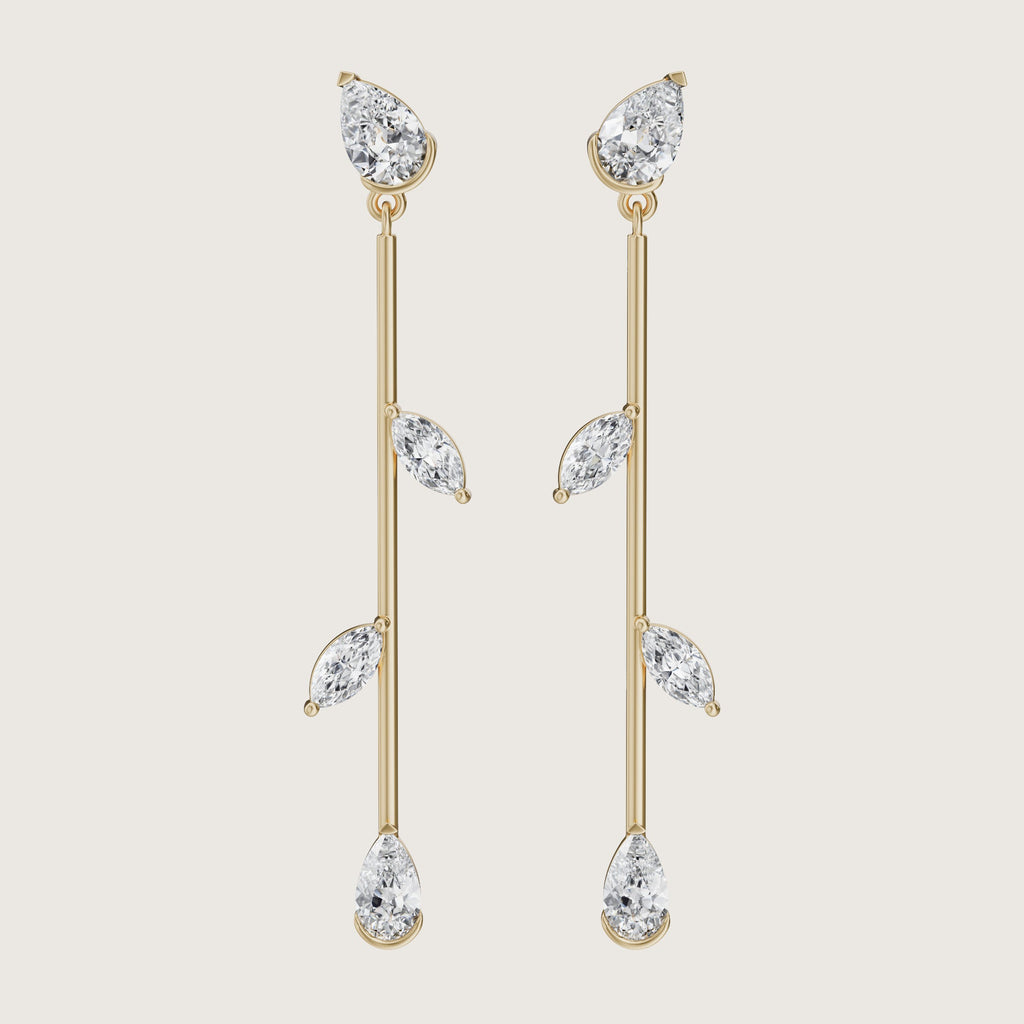 Enigma Drop Diamond Earrings