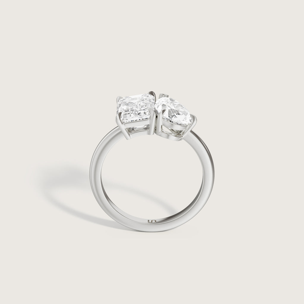 Esther Toi-et-Moi Emerald Pear Two Stone