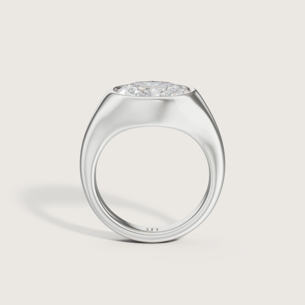 Heritage Oval Diamond Signet Ring