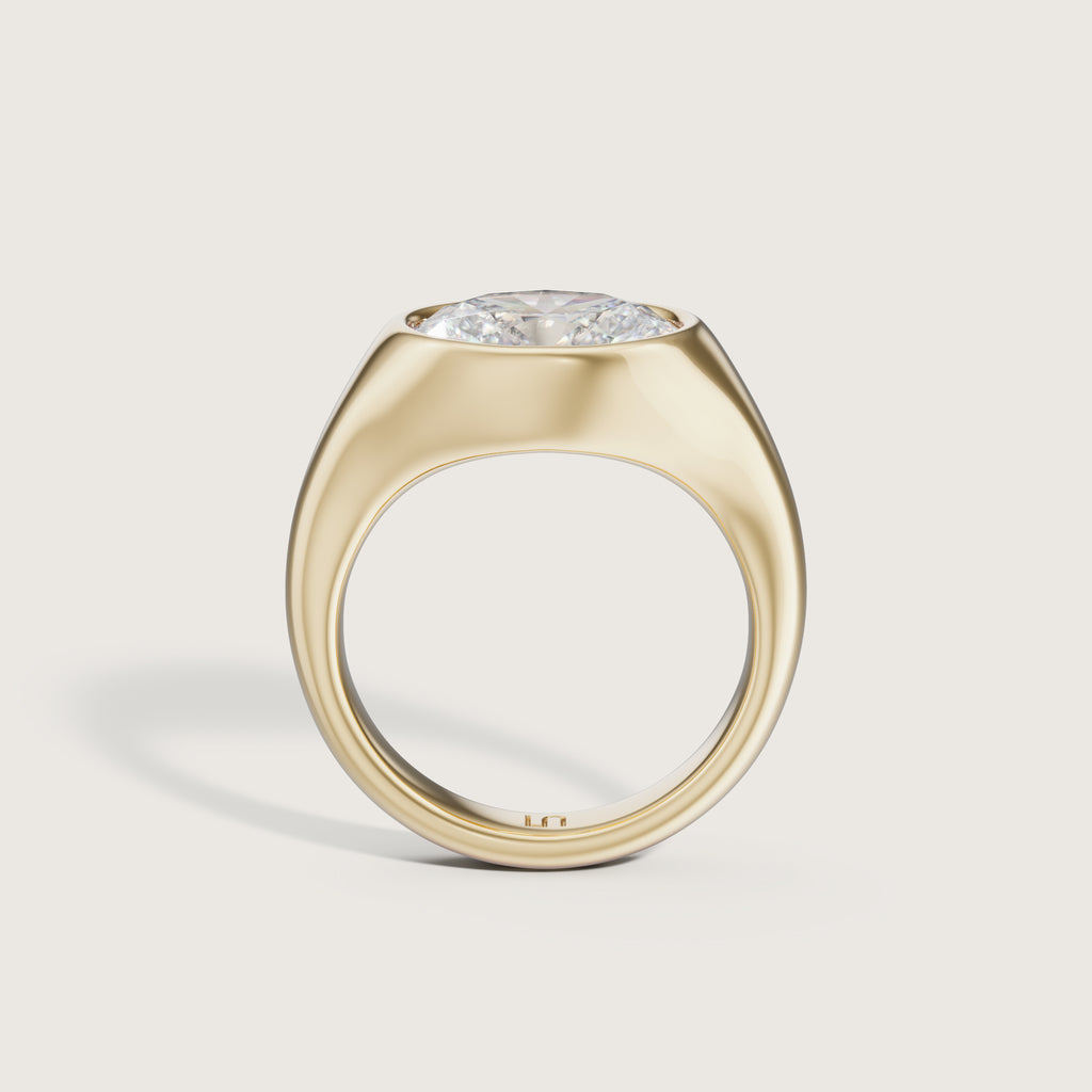 Heritage Oval Diamond Signet Ring