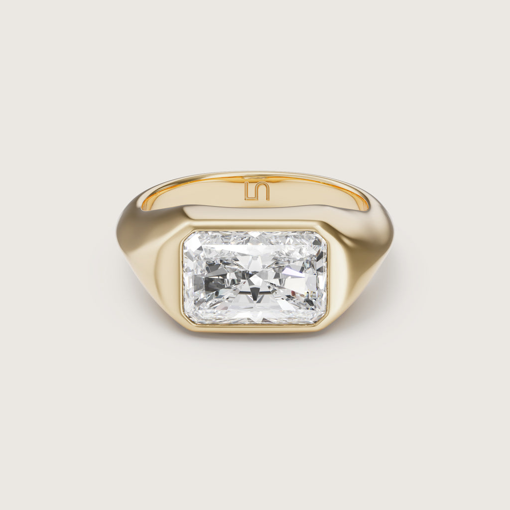 Heritage Radiant Diamond Signet Ring