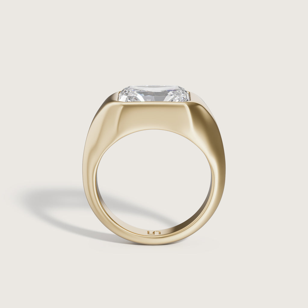 Heritage Radiant Diamond Signet Ring
