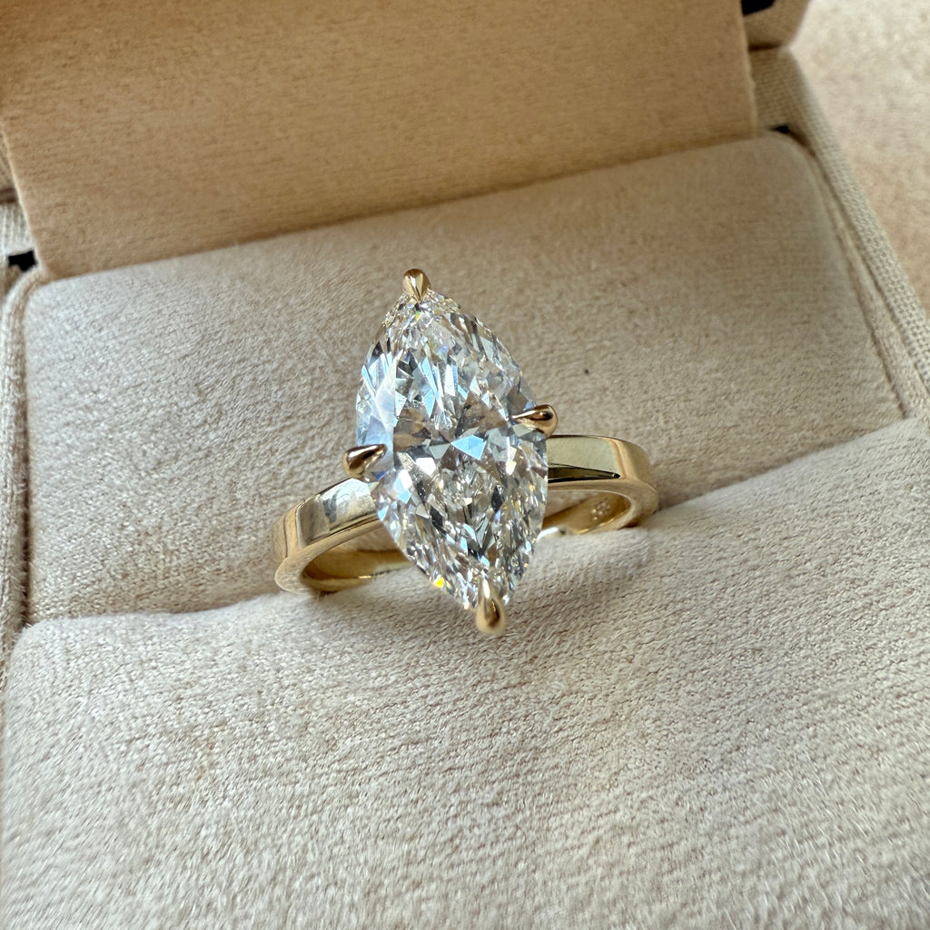 Cleo 2.53 Carat Flat Band Marquise Solitaire