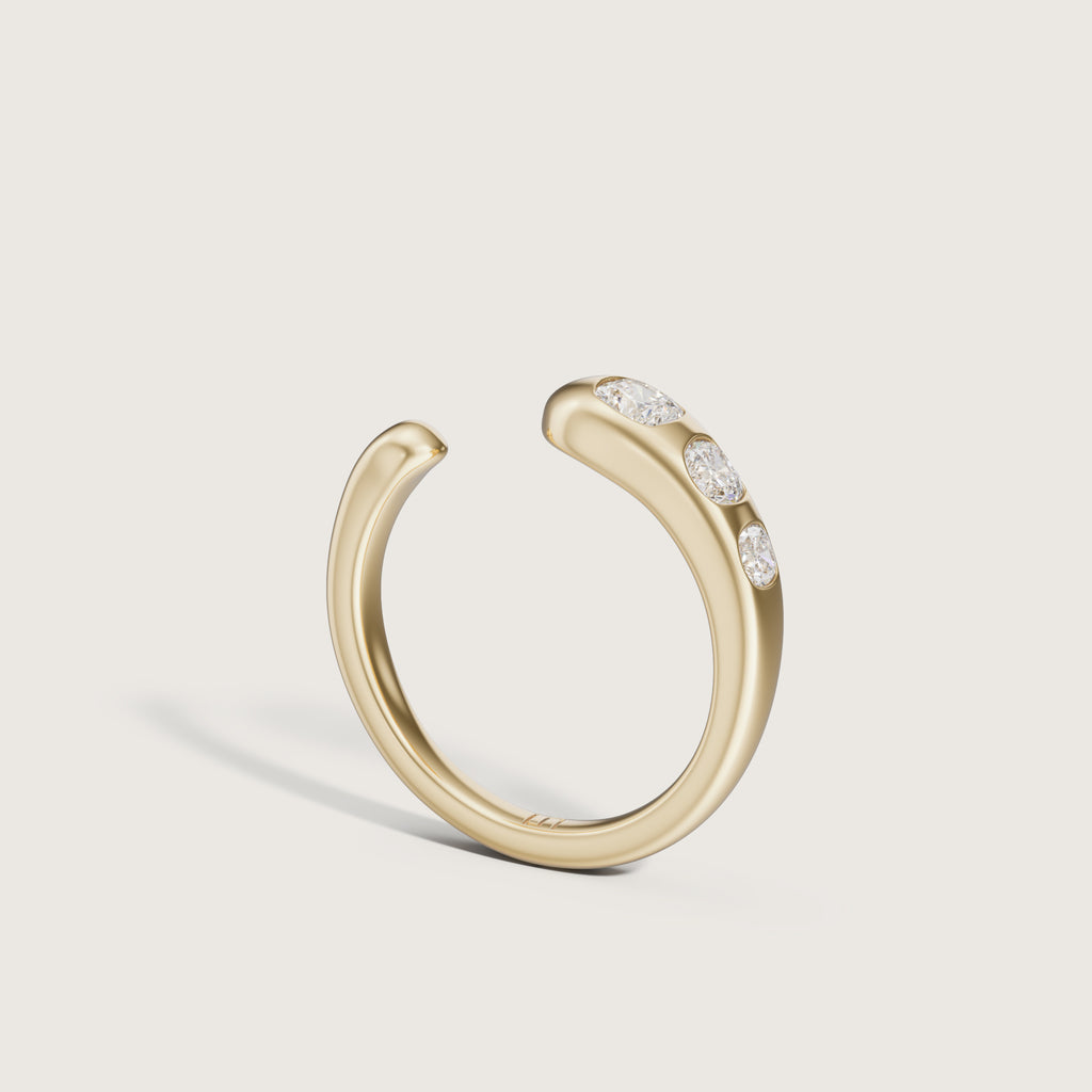 Interval Split Band Cushion Diamond Ring