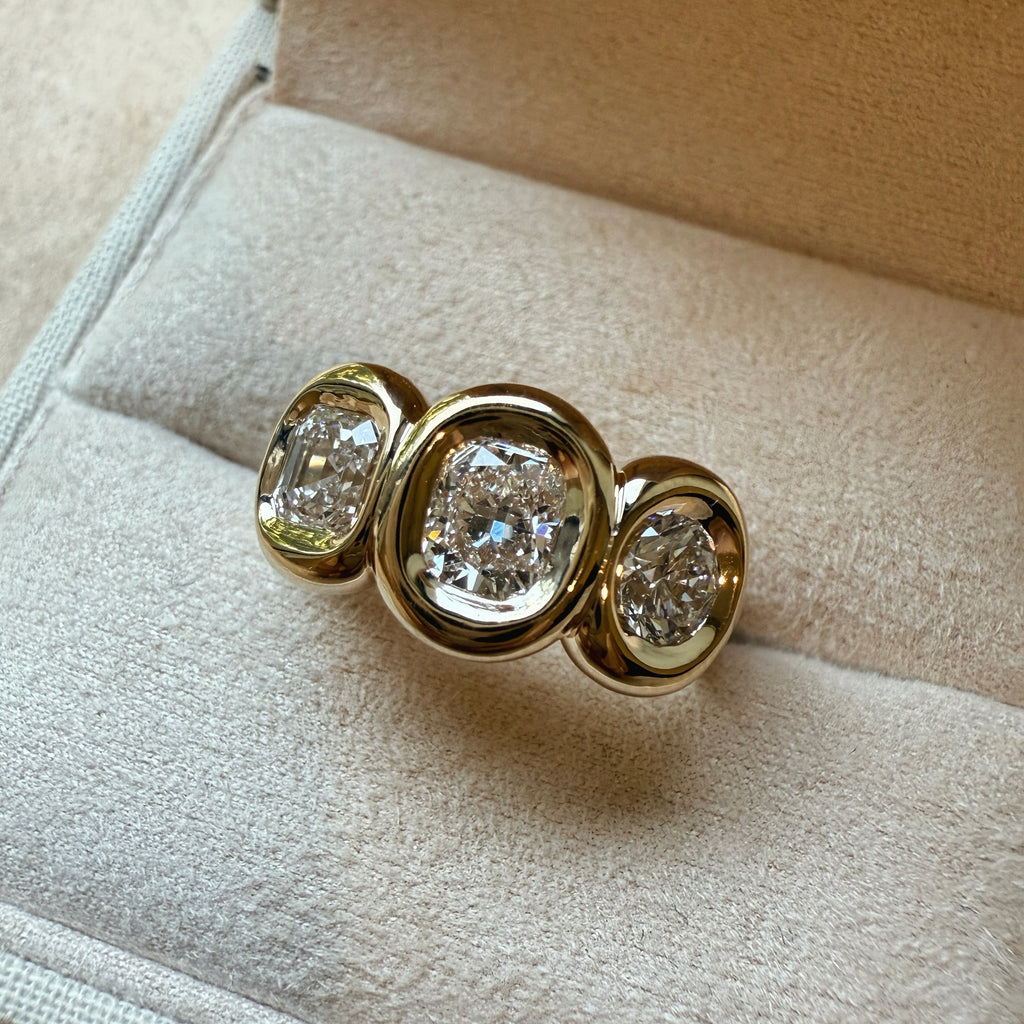 Mixed Diamond Shape Ring Forma Gold Fine Jewellery Yellow Gold 