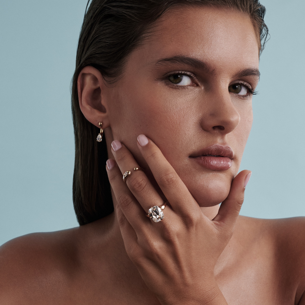 Interval_Pear_Diamond_Earrings_Trace_Ring_Yellow_Gold_white_Gold