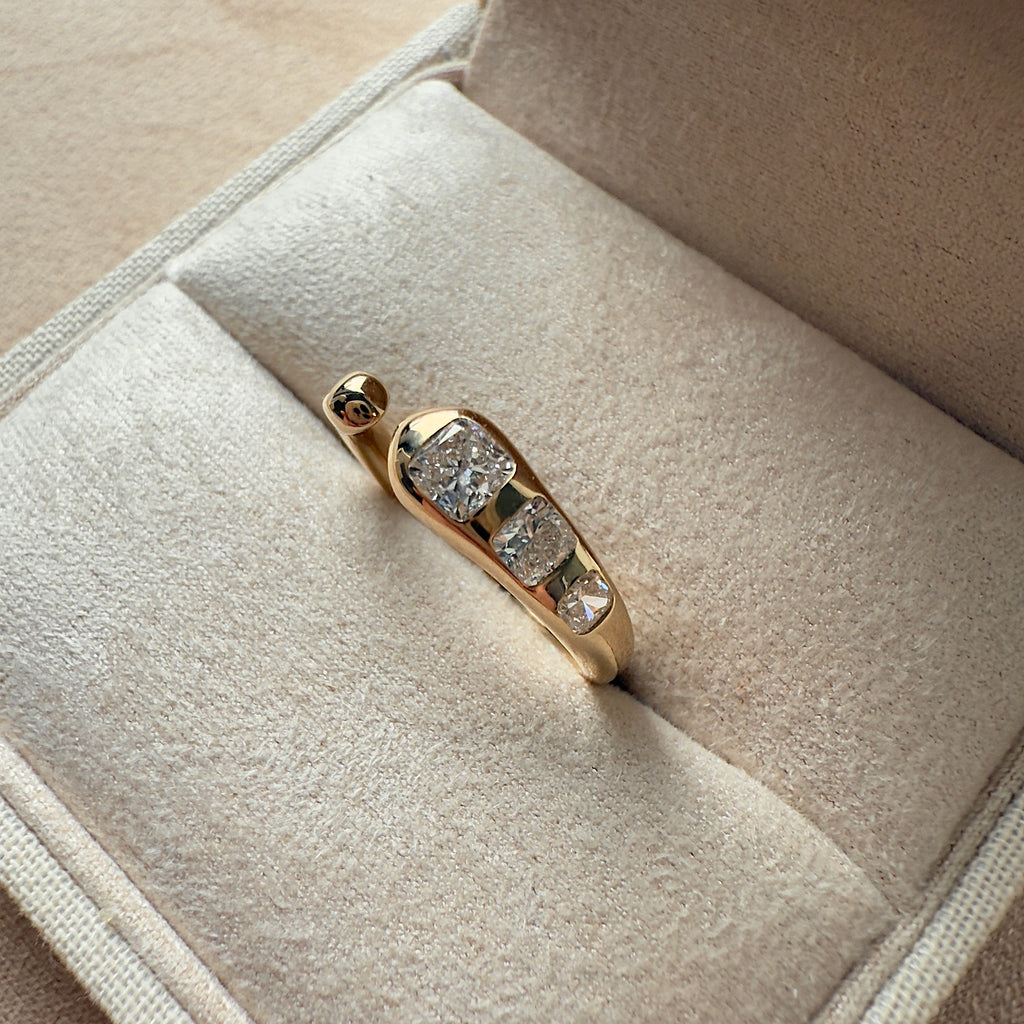 LINDELLI_Interval_Split_Band_Cushion_Ring_Yellow_Gold_White_Gold_Platinum 