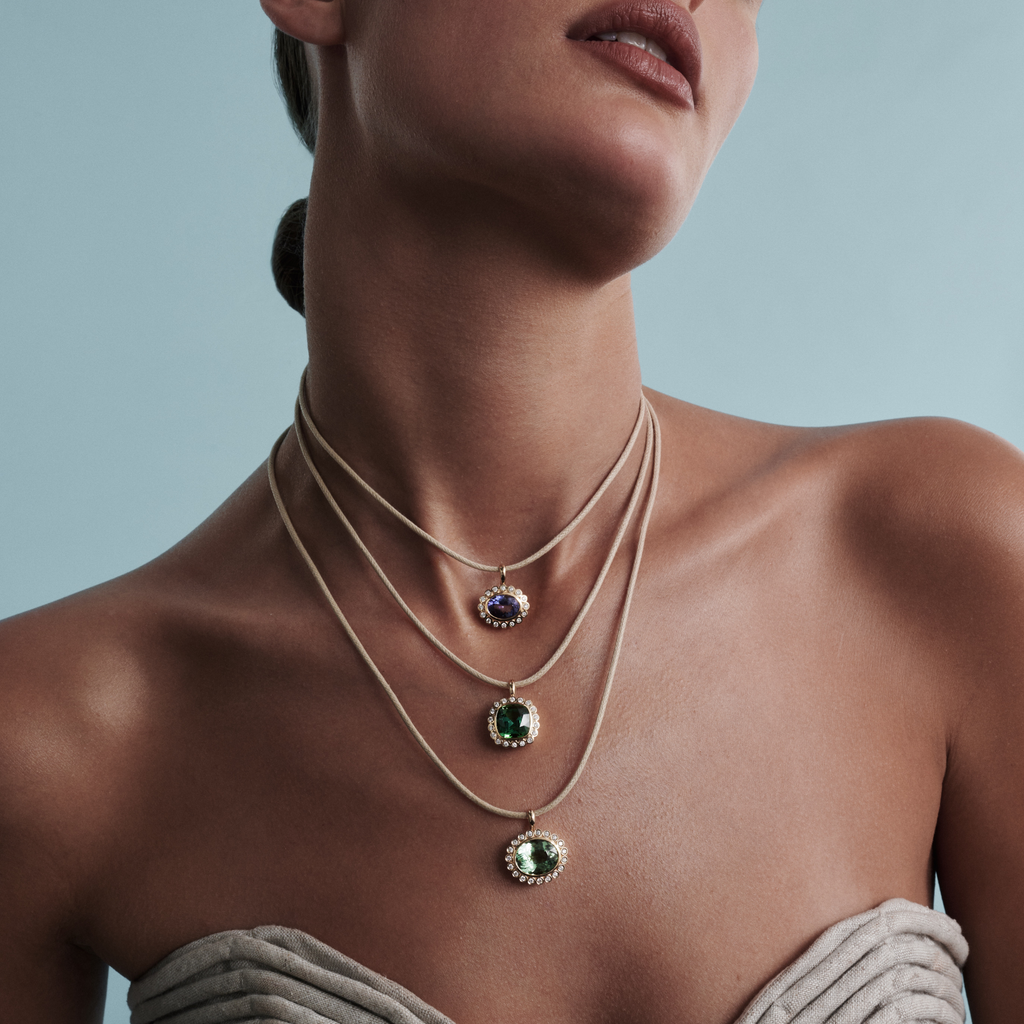 Cactus Flower Oval Pendant