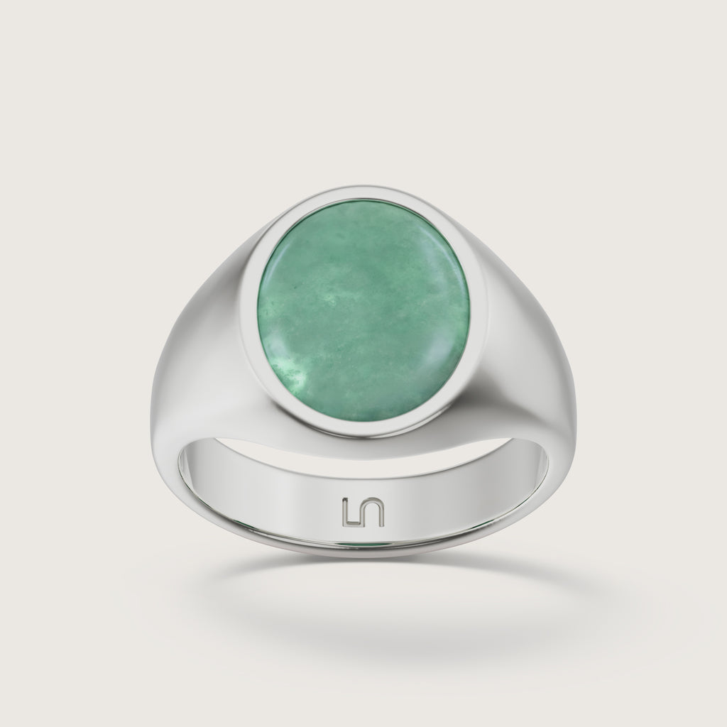 Heritage Amazonite Oval Signet Ring