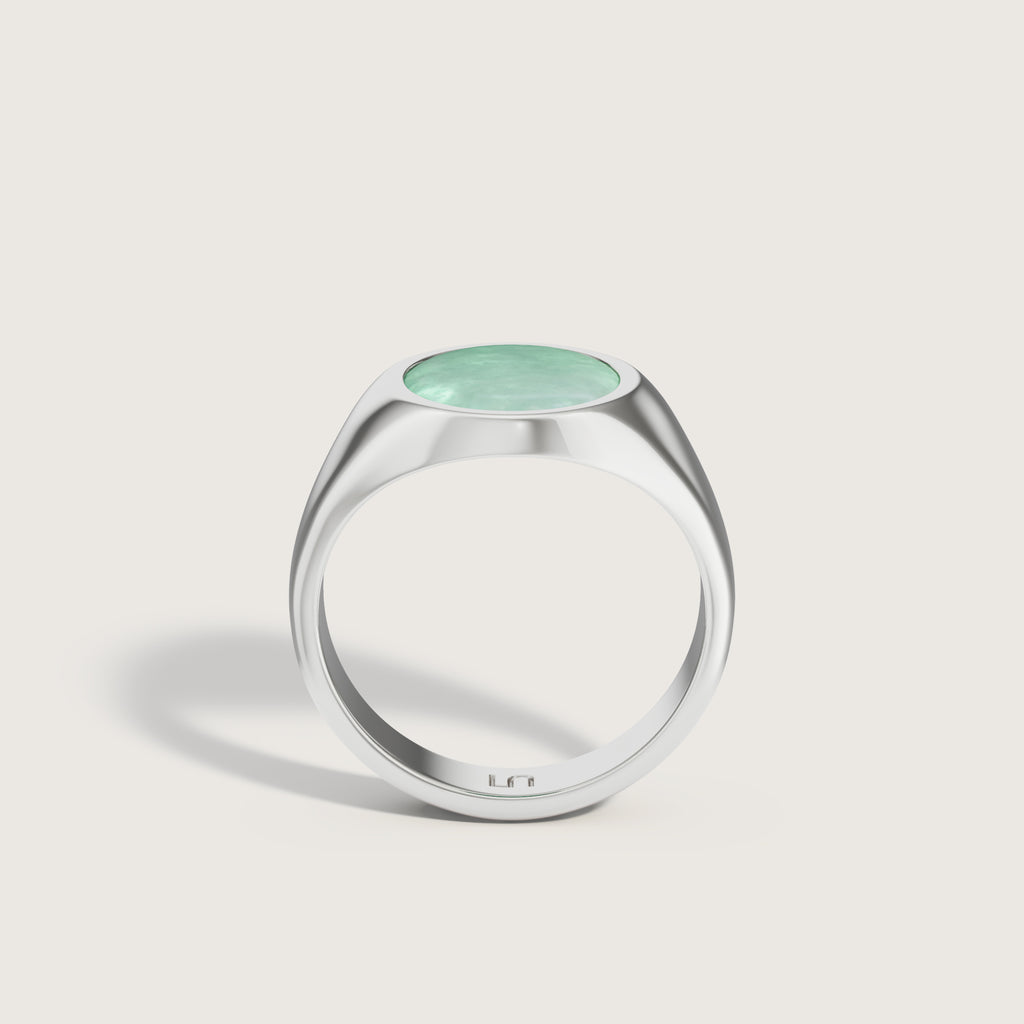 Heritage Amazonite Oval Signet Ring
