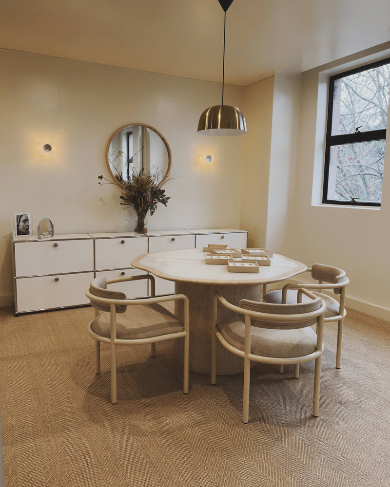 Lindelli atelier consultation room jewellery Sydney designed by coffey harlett 