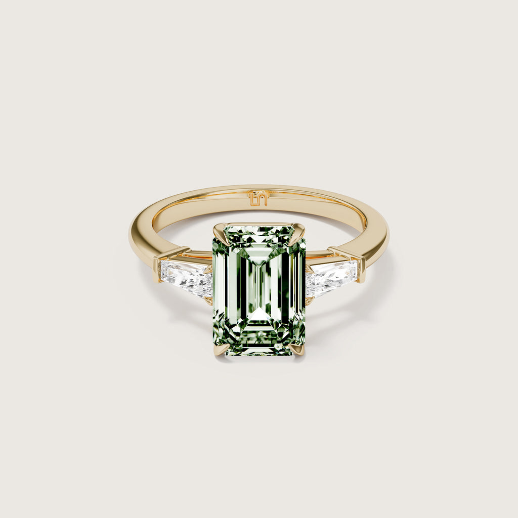 Mayfair Emerald Baguette Trilogy Green Diamond