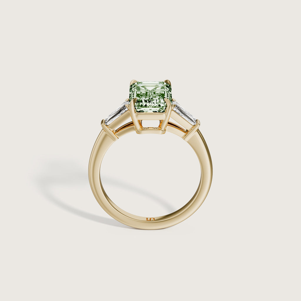 Mayfair Emerald Baguette Trilogy Green Diamond