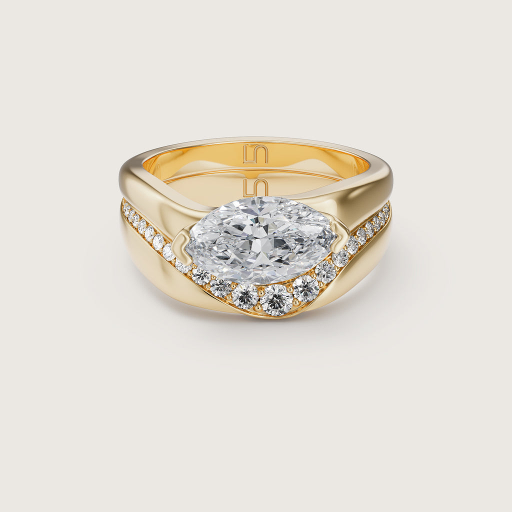 Melt Marquise East West Solitaire