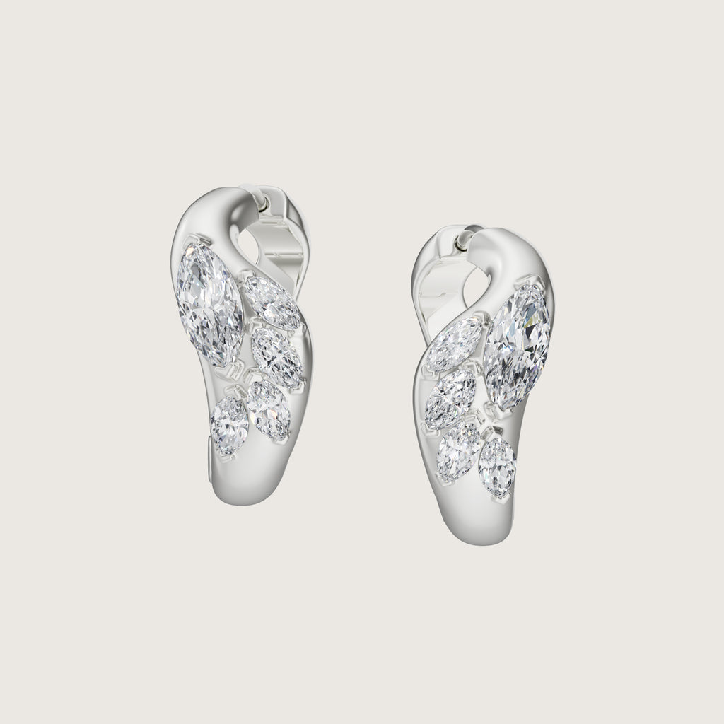 LINDELLI_Melt_Earrings_White_Gold_Platinum_Marquise_Diamond 