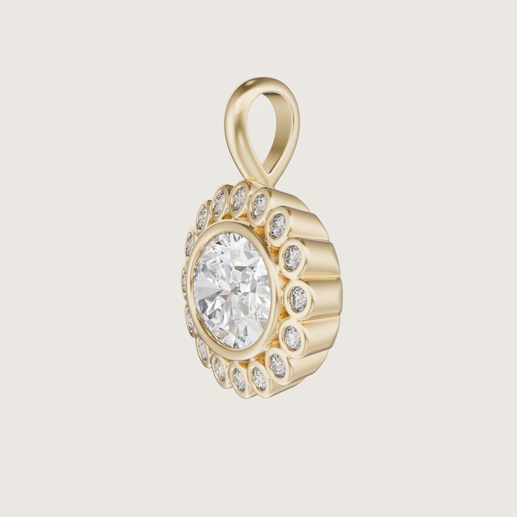 Cactus Flower Oval Pendant