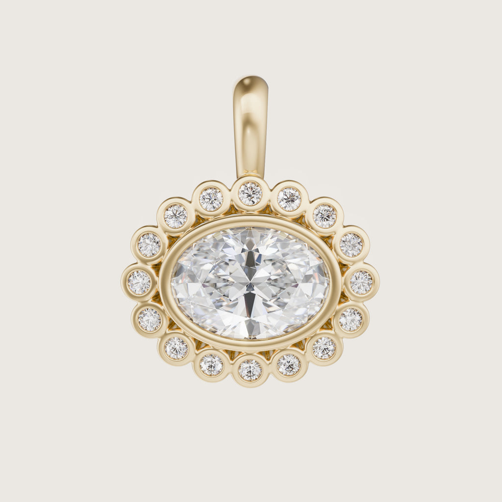 Cactus Flower Oval Pendant