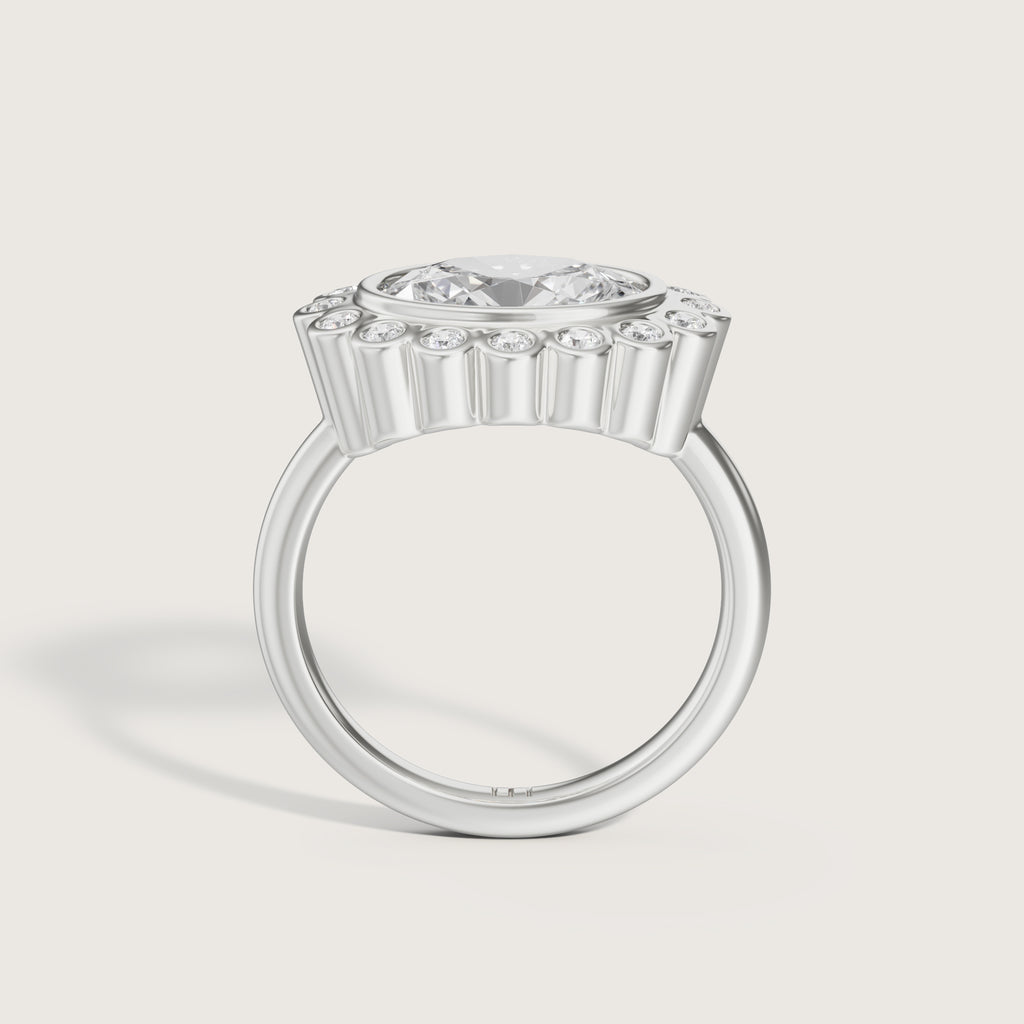 Glacé East West Oval Bezel Ring
