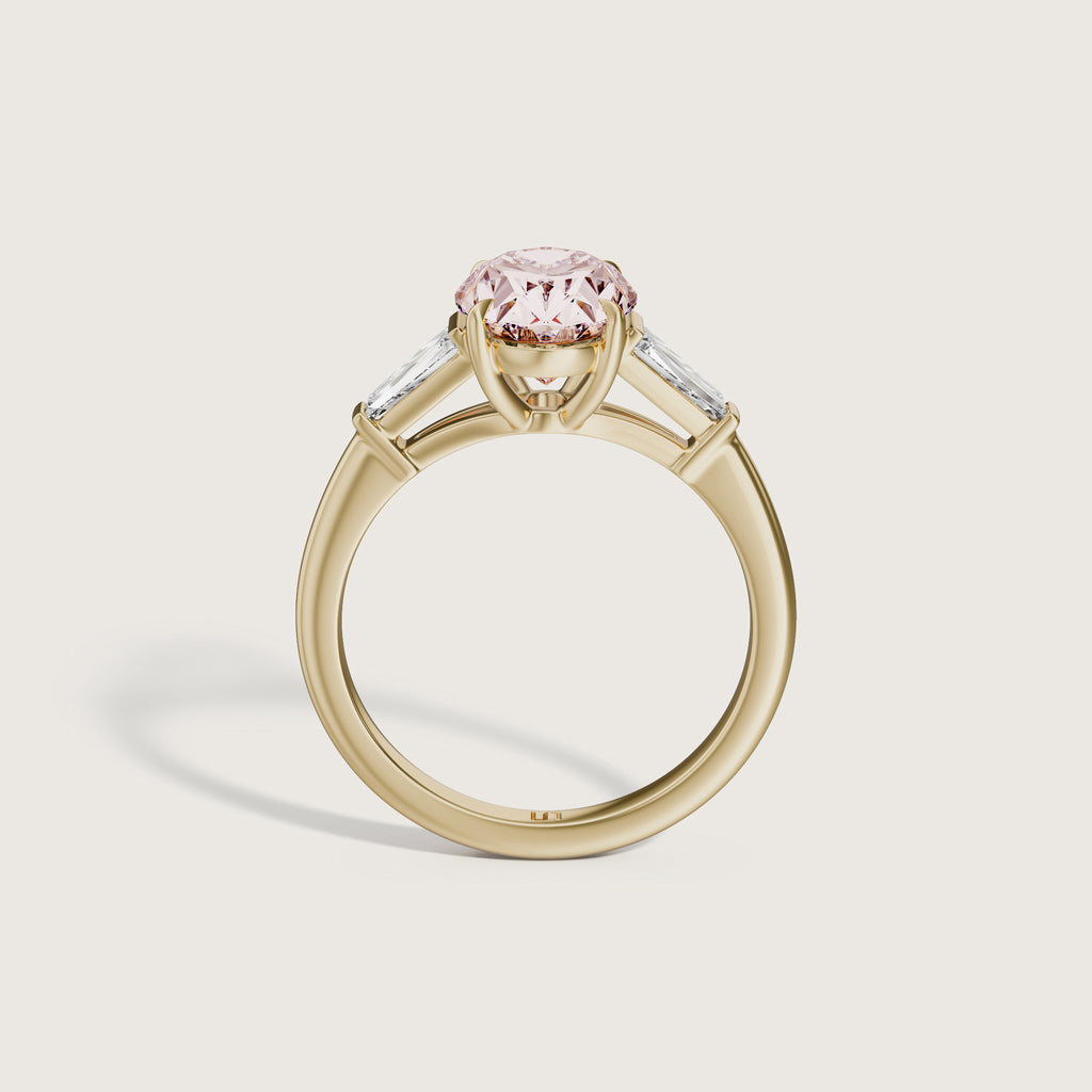 Mayfair Oval Baguette Trilogy Pink Diamond
