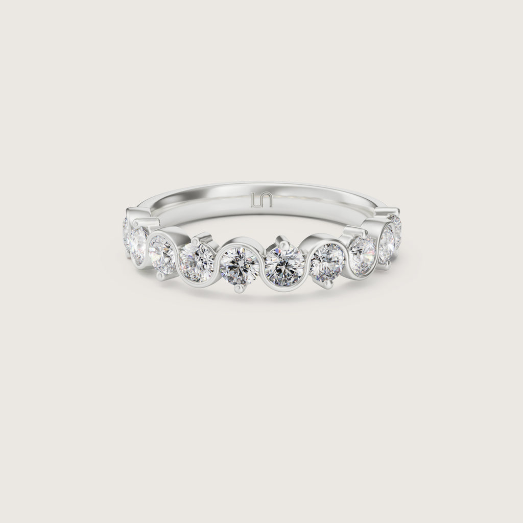 Pois Round Diamond Band  | Halfway Diamonds